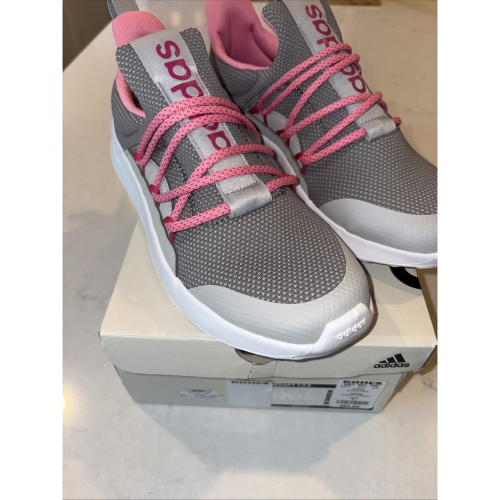 Adidas LITE RACER ADAPT 7.0 K  Running Slip On Youth 6 Shoes IH7849 Gray Pink